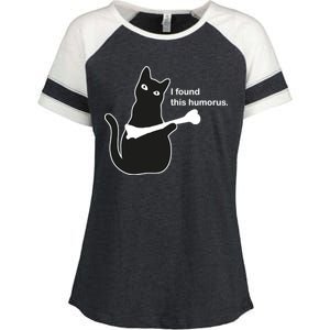 I Found This Humorous Cat Enza Ladies Jersey Colorblock Tee