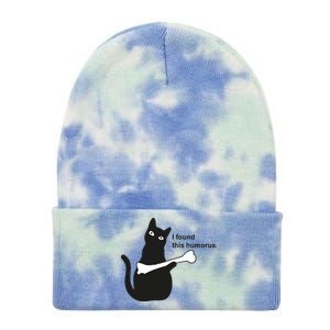 I Found This Humorous Cat Tie Dye 12in Knit Beanie