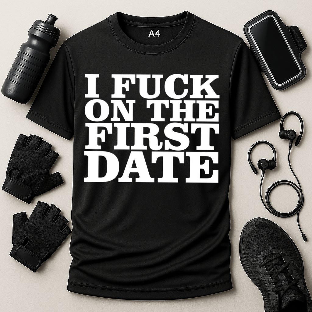 I Fuck On The First Date Cooling Performance Crew T-Shirt