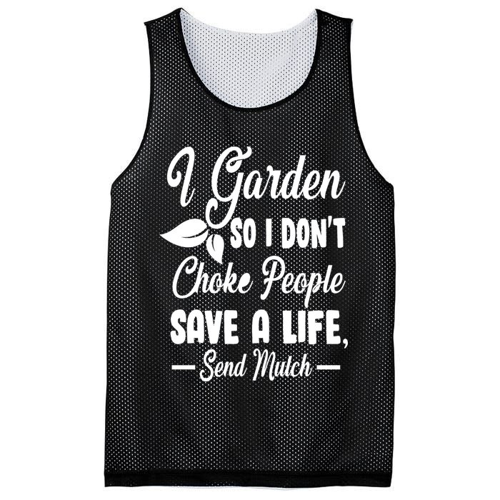 I Garden So I Don't Choke People Mesh Reversible Basketball Jersey Tank
