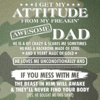 I Get My Attitude From My Freakin' Awesome Dad Legacy Tie Dye Trucker Hat