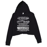 I Get My Attitude From My Freakin' Awesome Dad Crop Fleece Hoodie