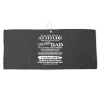 I Get My Attitude From My Freakin' Awesome Dad Large Microfiber Waffle Golf Towel