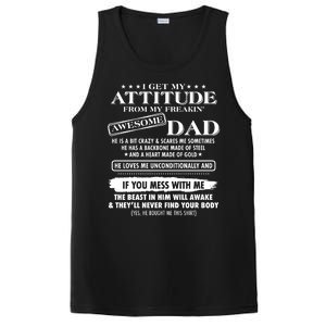 I Get My Attitude From My Freakin' Awesome Dad PosiCharge Competitor Tank