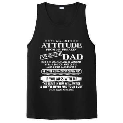 I Get My Attitude From My Freakin' Awesome Dad PosiCharge Competitor Tank