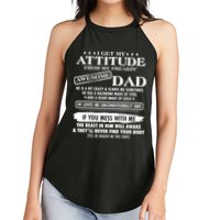I Get My Attitude From My Freakin' Awesome Dad Women's Perfect Tri Rocker Tank