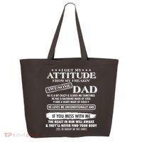 I Get My Attitude From My Freakin' Awesome Dad 25L Jumbo Tote