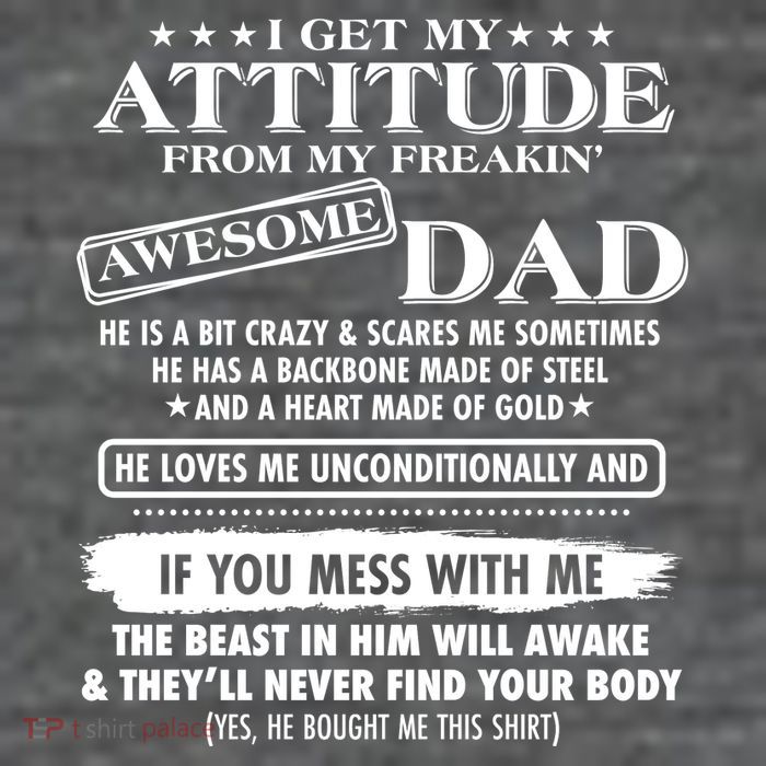 I Get My Attitude From My Freakin' Awesome Dad Tank Top