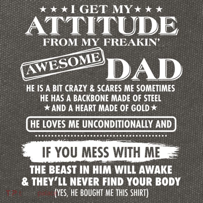 I Get My Attitude From My Freakin' Awesome Dad Cotton Canvas Backpack