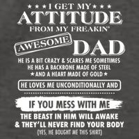 I Get My Attitude From My Freakin' Awesome Dad Vector Backpack