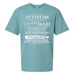 I Get My Attitude From My Freakin' Awesome Dad Sueded Cloud Jersey T-Shirt