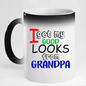 I Get My Looks From Grandpa 11oz Black Color Changing Mug