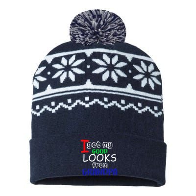 I Get My Looks From Grandpa USA-Made Snowflake Beanie