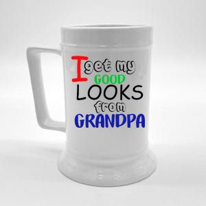 I Get My Looks From Grandpa Beer Stein