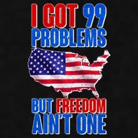 I Got 99 Problem But Freedom Ain't One Ladies PosiCharge Tri-Blend Wicking Tank