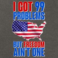 I Got 99 Problem But Freedom Ain't One Cotton Canvas Backpack