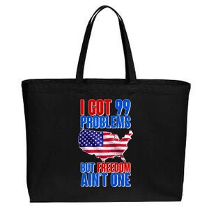 I Got 99 Problem But Freedom Ain't One Cotton Canvas Jumbo Tote