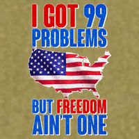I Got 99 Problem But Freedom Ain't One Garment-Dyed Women's Muscle Tee