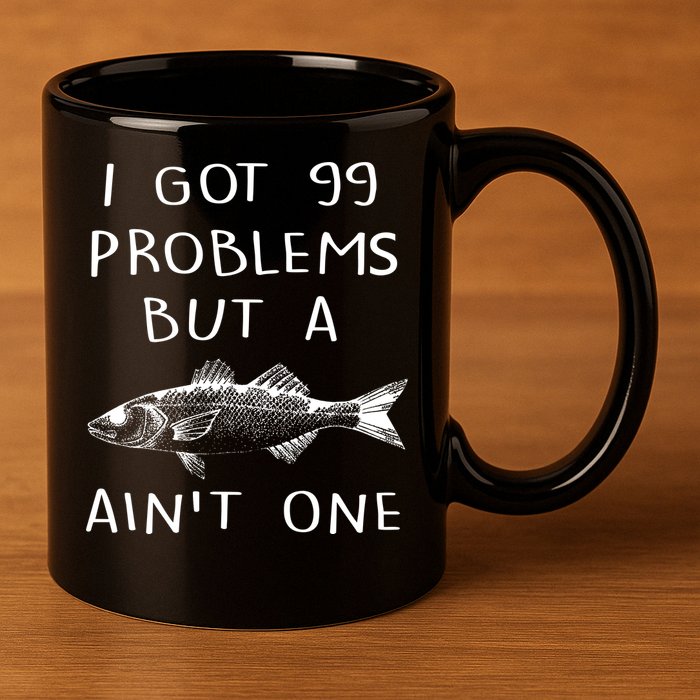 I Got 99 Problems But A Fish Ain't One 11oz C Handle Ceramic Mug