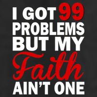 I Got 99 Problems But My Faith Ain't One Large Microfiber Waffle Golf Towel