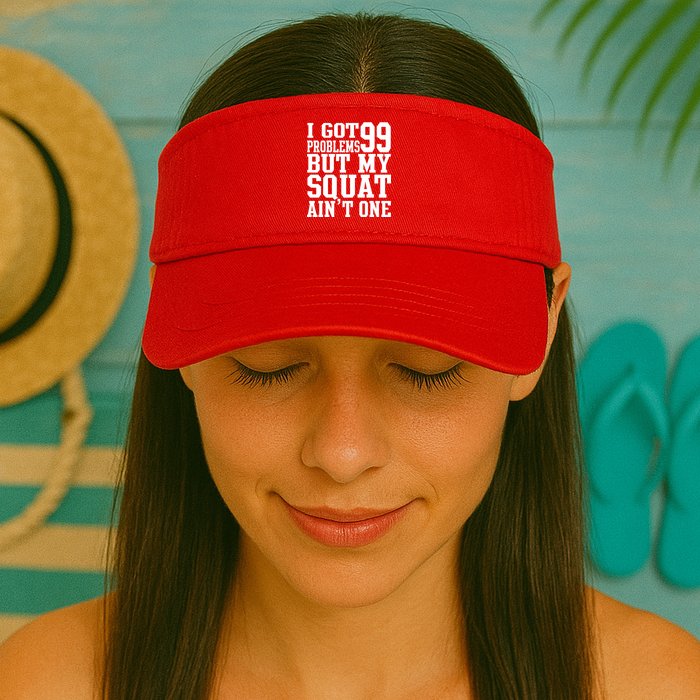 I Got 99 Problems But My Squat Ain't One Valucap Bio-Washed Visor