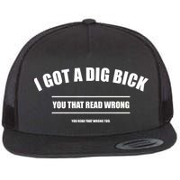 I Got a Dig Bick You Read That Wrong Funny Word Play Flatbill Hat