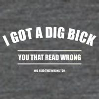 I Got a Dig Bick You Read That Wrong Funny Word Play Poster