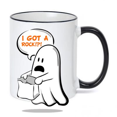 I Got A Rock!?! Halloween Ghost Trick or Treat 11oz Black Color Changing Mug