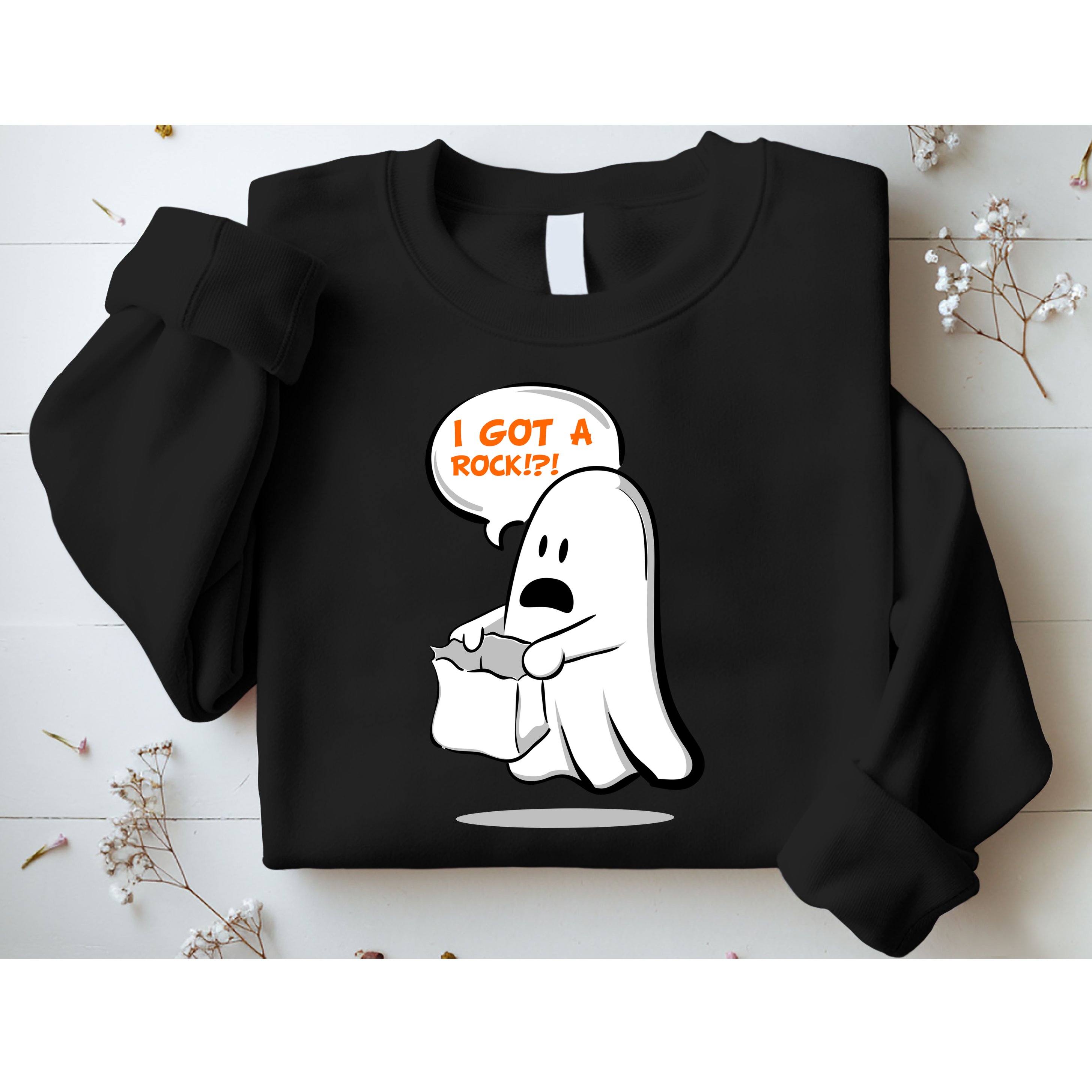 I Got A Rock!?! Halloween Ghost Trick or Treat Sweatshirt