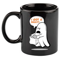 I Got A Rock!?! Halloween Ghost Trick or Treat 11oz C Handle Ceramic Mug