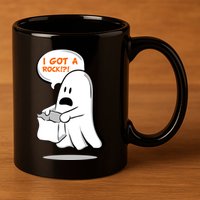 I Got A Rock!?! Halloween Ghost Trick or Treat 11oz C Handle Ceramic Mug