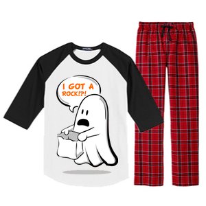 I Got A Rock!?! Halloween Ghost Trick or Treat Raglan Sleeve Pajama Set