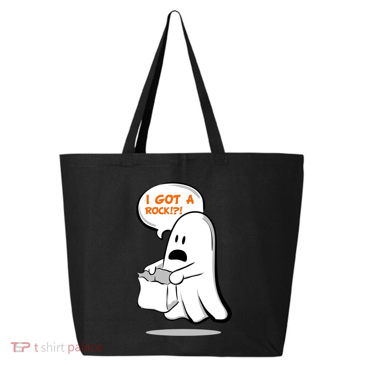 I Got A Rock!?! Halloween Ghost Trick or Treat 25L Jumbo Tote