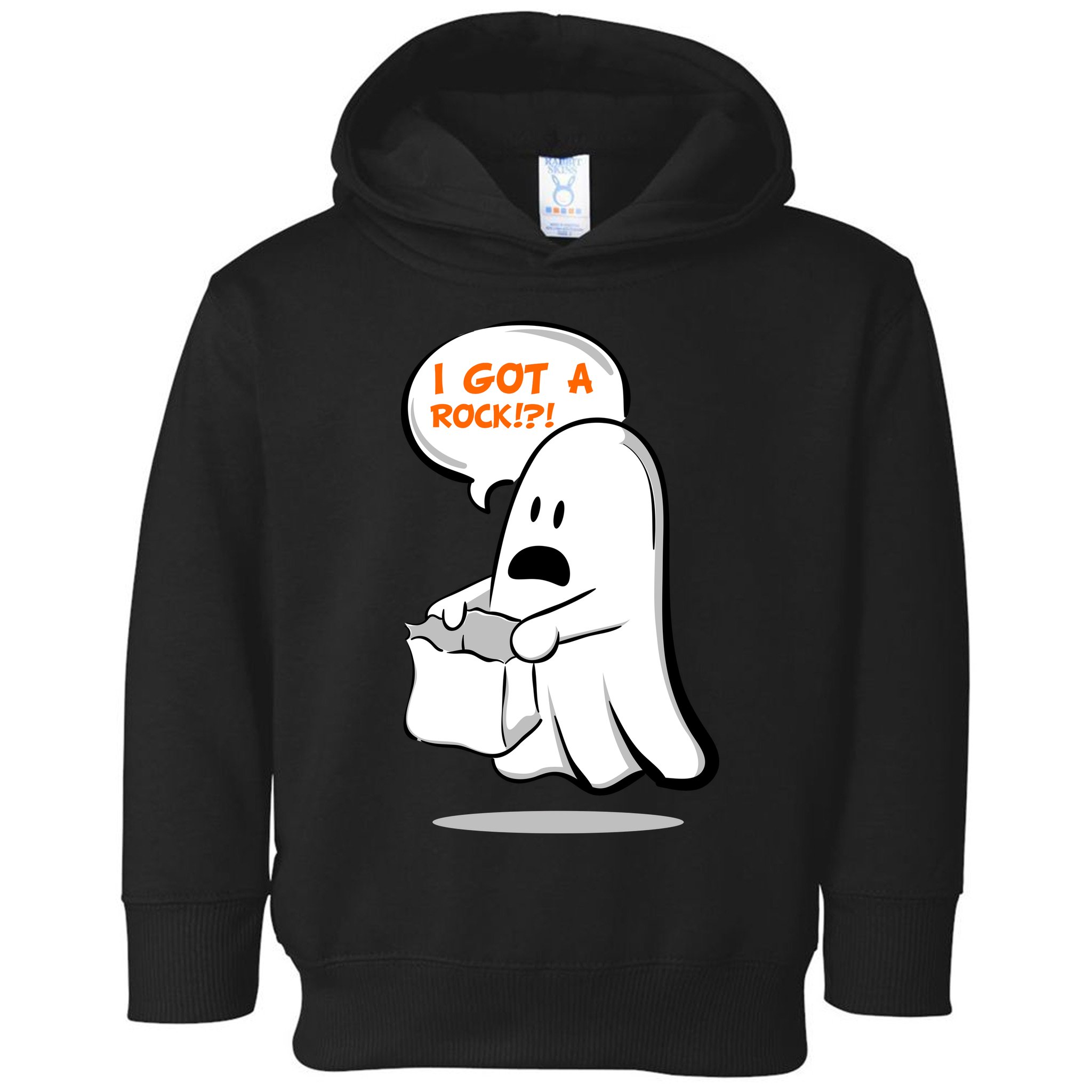 I Got A Rock!?! Halloween Ghost Trick or Treat Toddler Hoodie