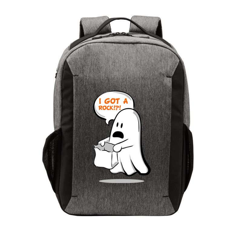 I Got A Rock!?! Halloween Ghost Trick or Treat Vector Backpack