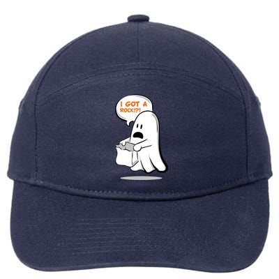 I Got A Rock!?! Halloween Ghost Trick or Treat 7-Panel Snapback Hat