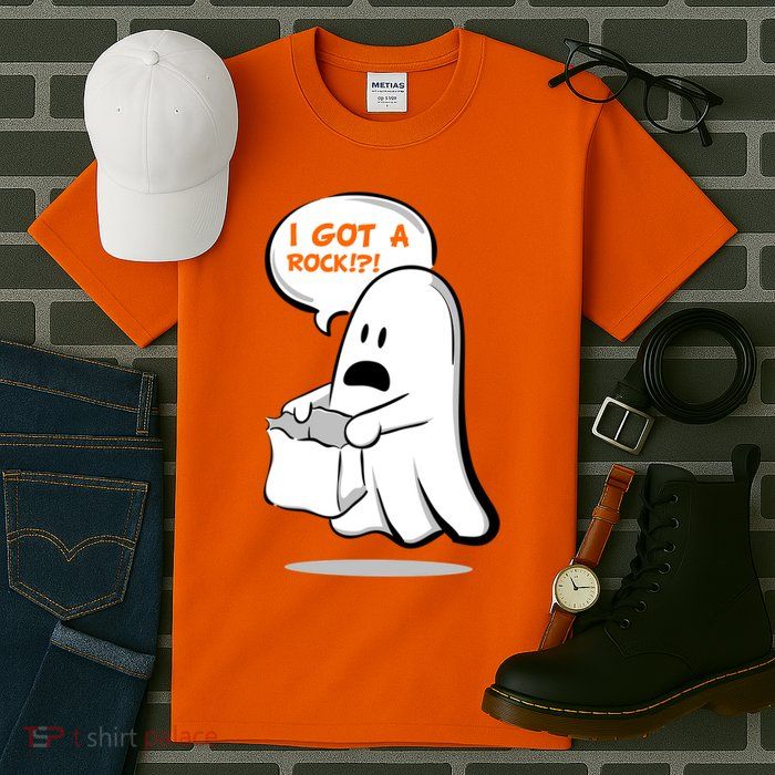 I Got A Rock!?! Halloween Ghost Trick or Treat Tall T-Shirt