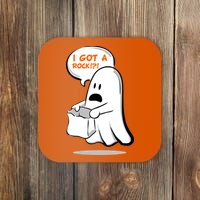 I Got A Rock!?! Halloween Ghost Trick or Treat Coaster