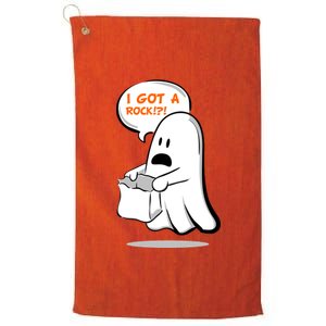 I Got A Rock!?! Halloween Ghost Trick or Treat Platinum Collection Golf Towel