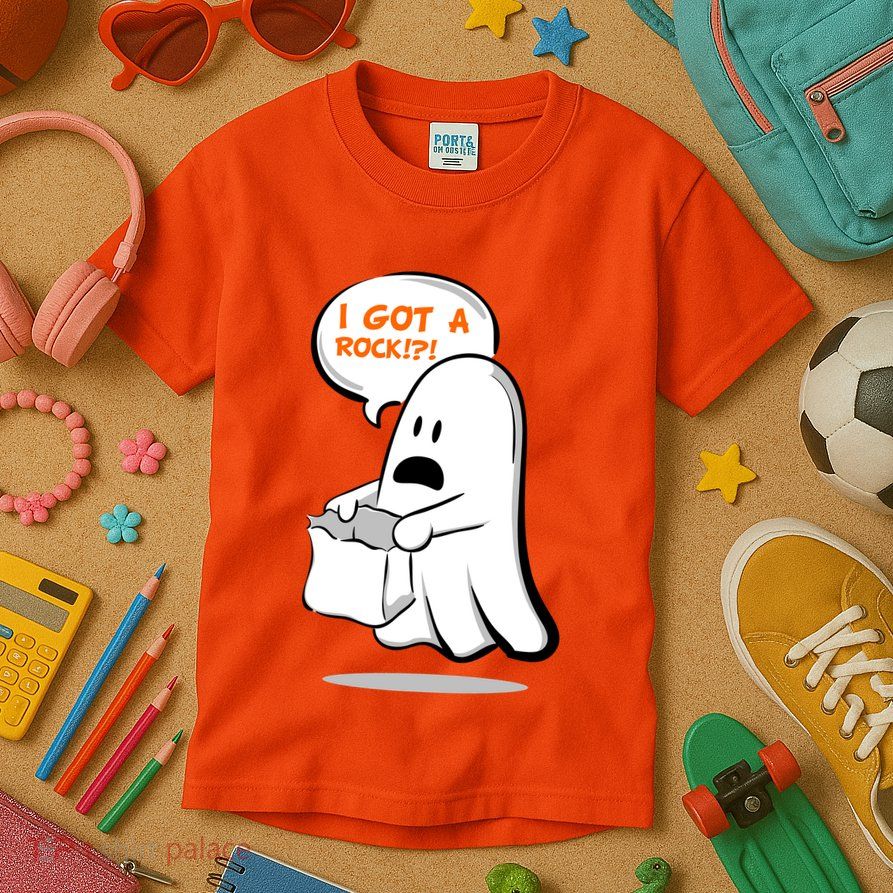 I Got A Rock!?! Halloween Ghost Trick or Treat Kids T-Shirt
