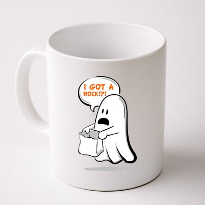 I Got A Rock!?! Halloween Ghost Trick or Treat Coffee Mug