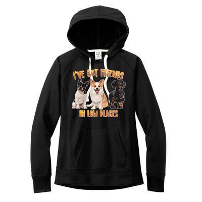 I Got Friends In Low Places Dogs Women's Fleece Hoodie