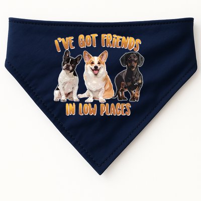 I Got Friends In Low Places Dogs USA-Made Doggie Bandana