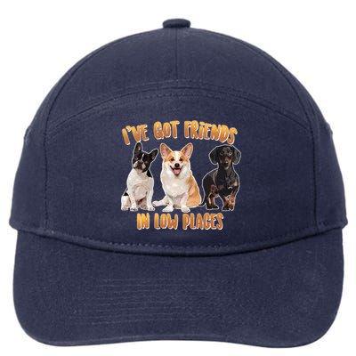 I Got Friends In Low Places Dogs 7-Panel Snapback Hat