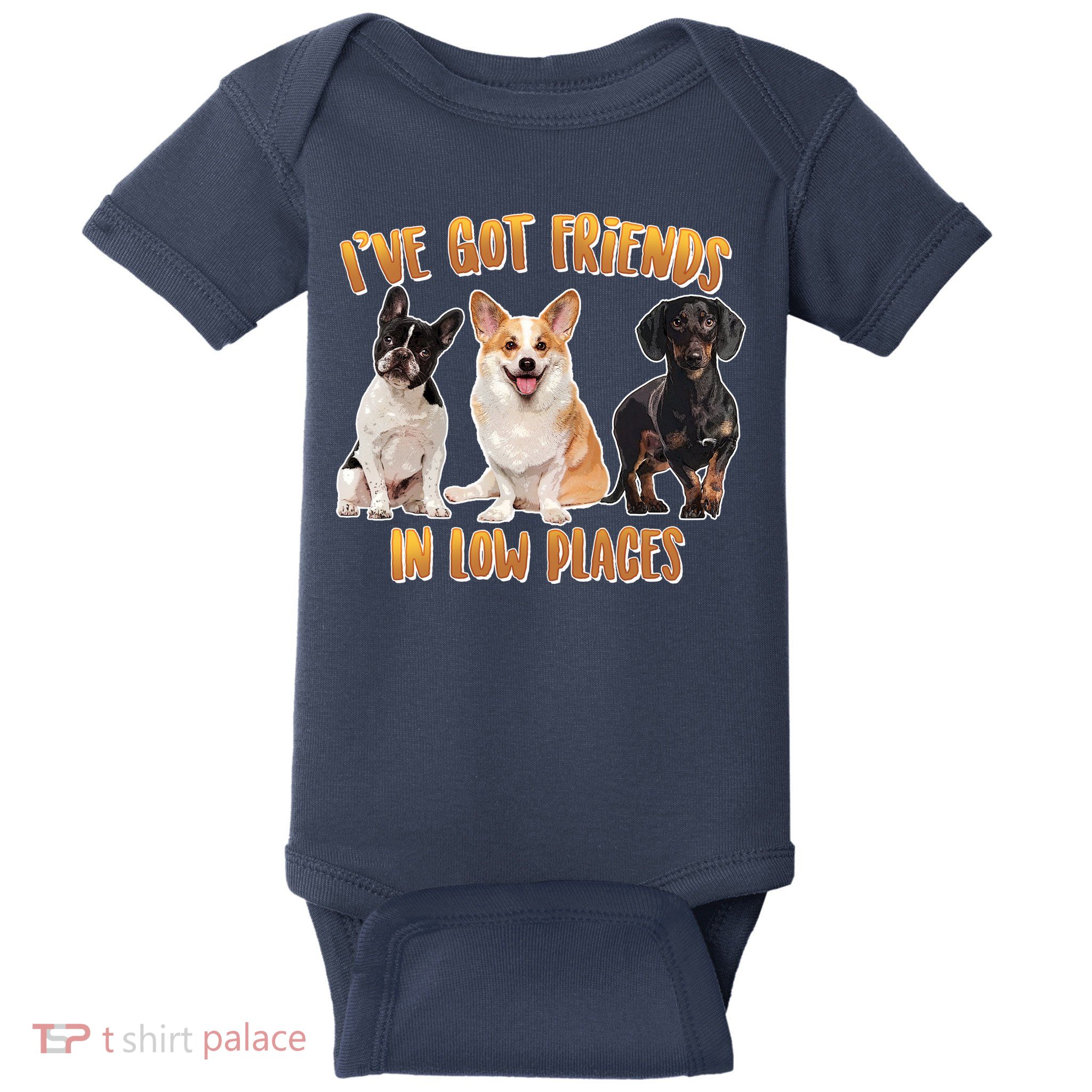 I Got Friends In Low Places Dogs Baby Bodysuit