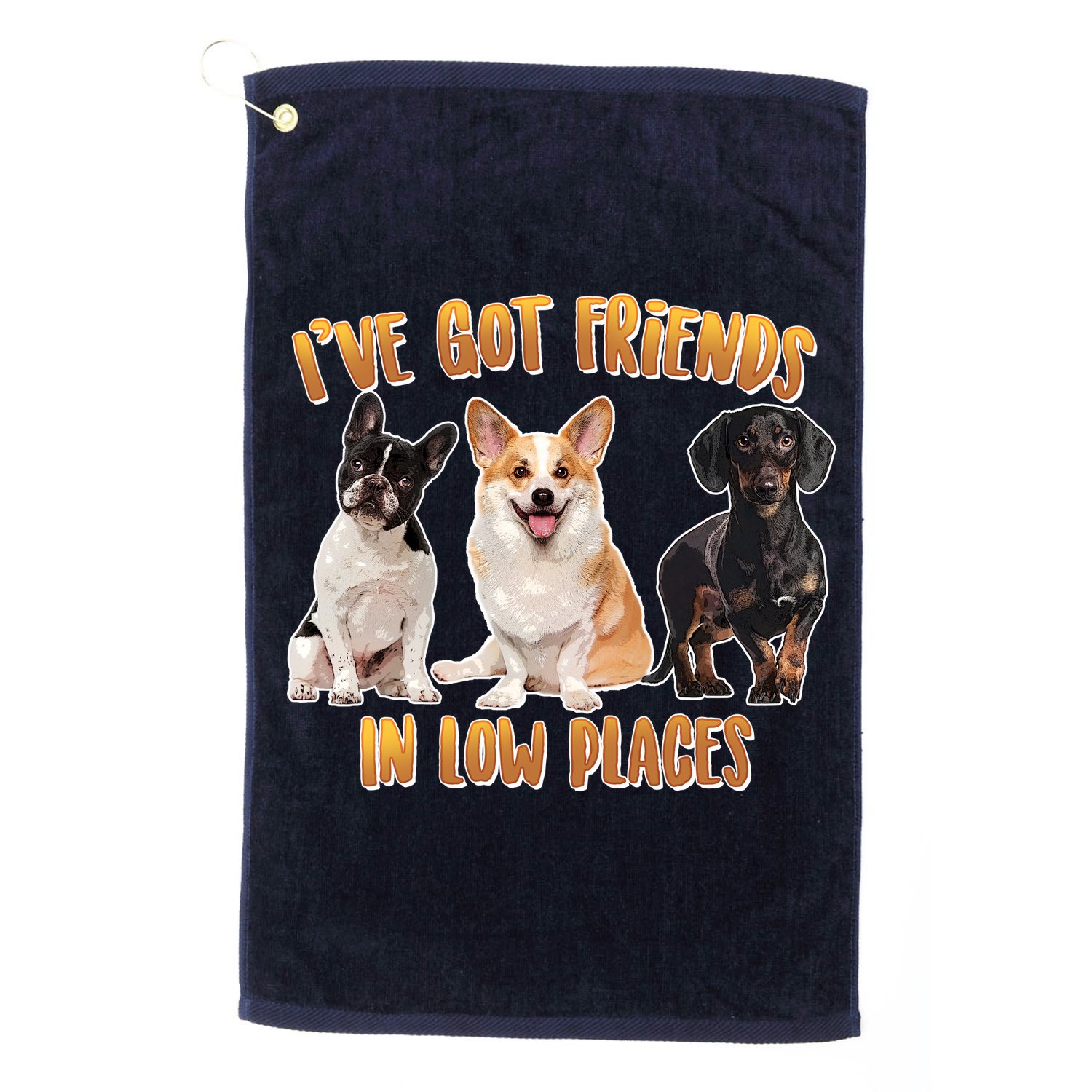 I Got Friends In Low Places Dogs Golf Towel