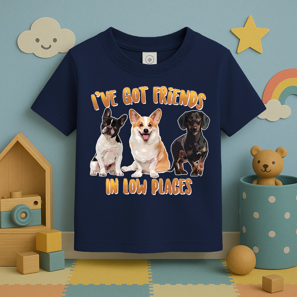I Got Friends In Low Places Dogs Toddler T-Shirt