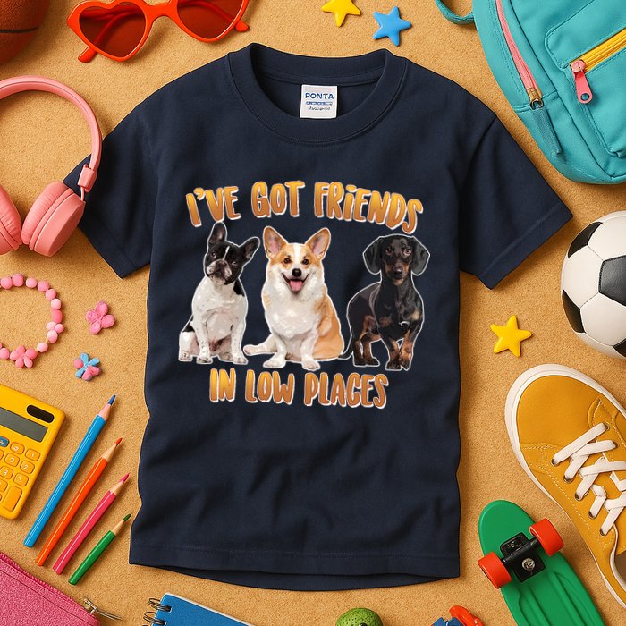 I Got Friends In Low Places Dogs Kids T-Shirt