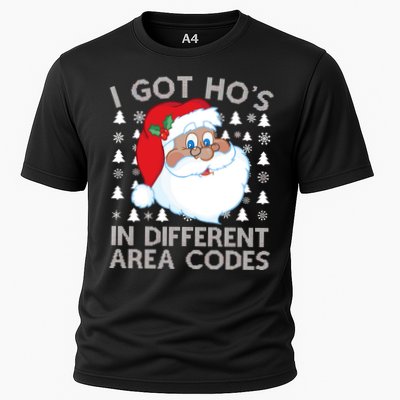 I Got Ho's In Different Aera Codes Santa Claus Ugly Christmas Performance Shirt