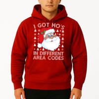 I Got Ho's In Different Aera Codes Santa Claus Ugly Christmas Hoodie